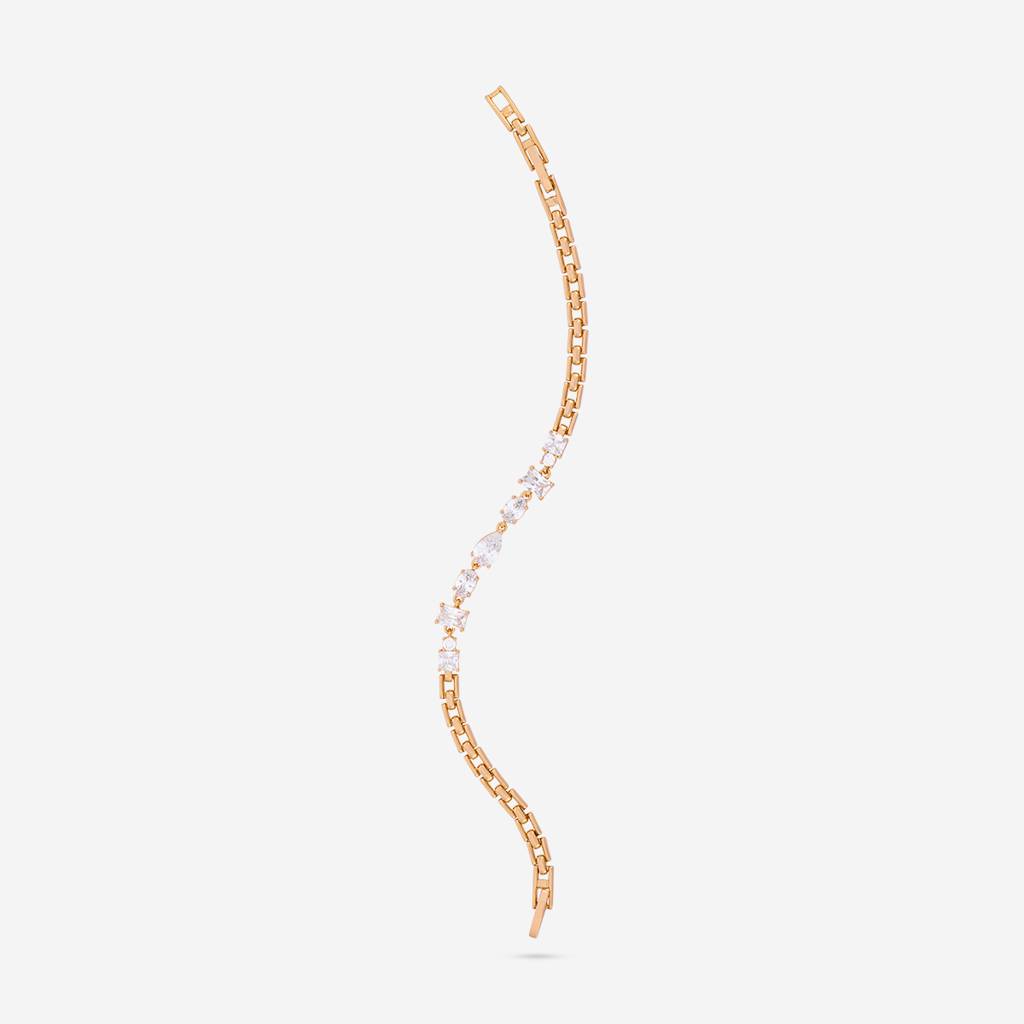 White Gold-Plated Party Zircon Bracelet  -449887 : 449887