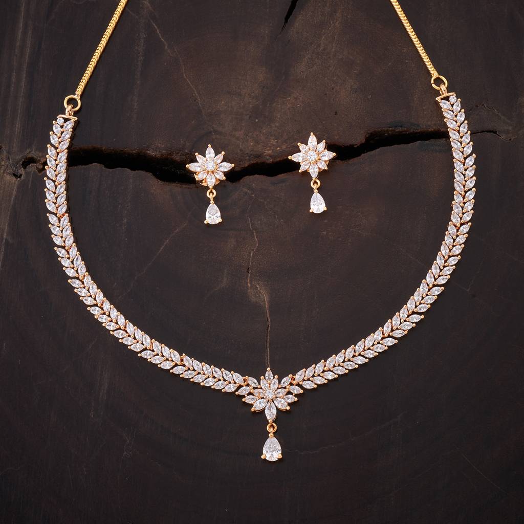 Kushal'S Fashion Jewellery Zircon Necklace -151334 : 364258