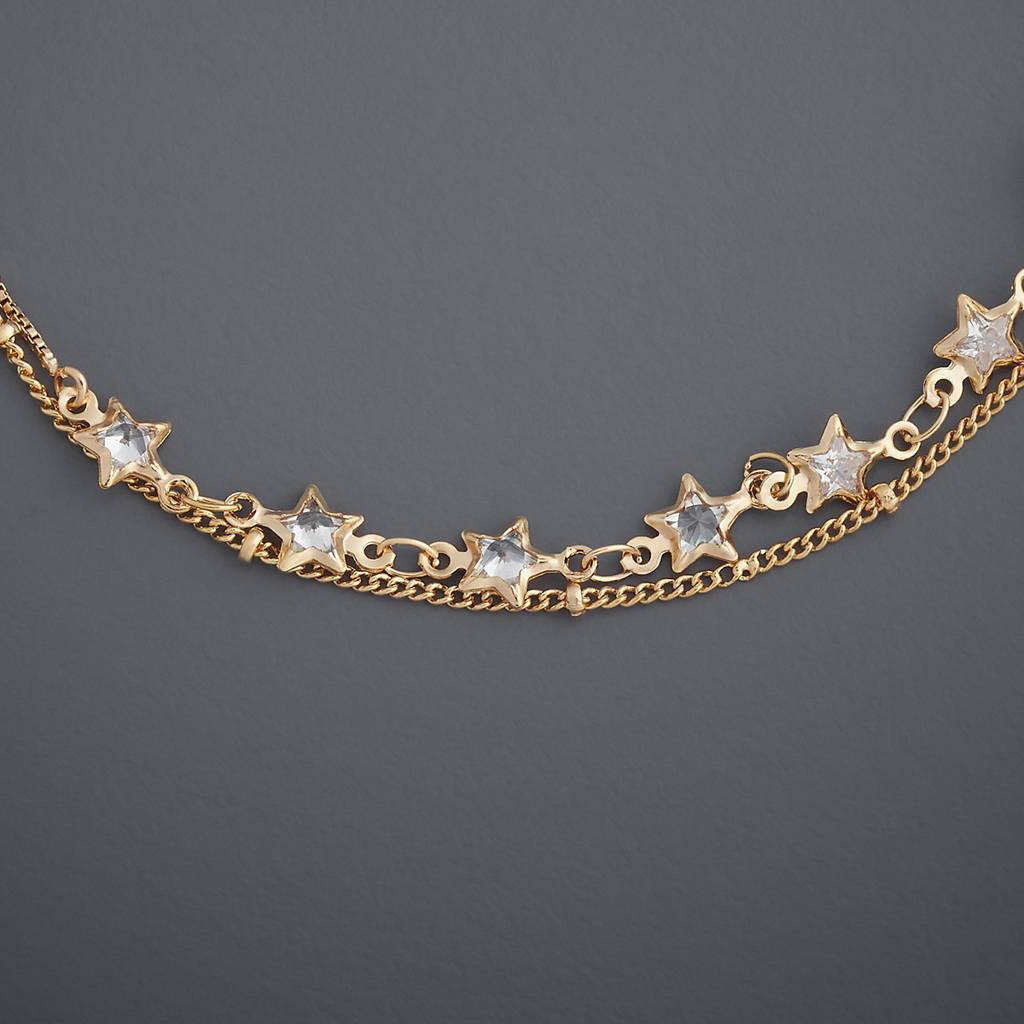 Kushal'S Fashion Jewellery White Gold-Plated Party Zircon Trendy Payal -185038 : 441688