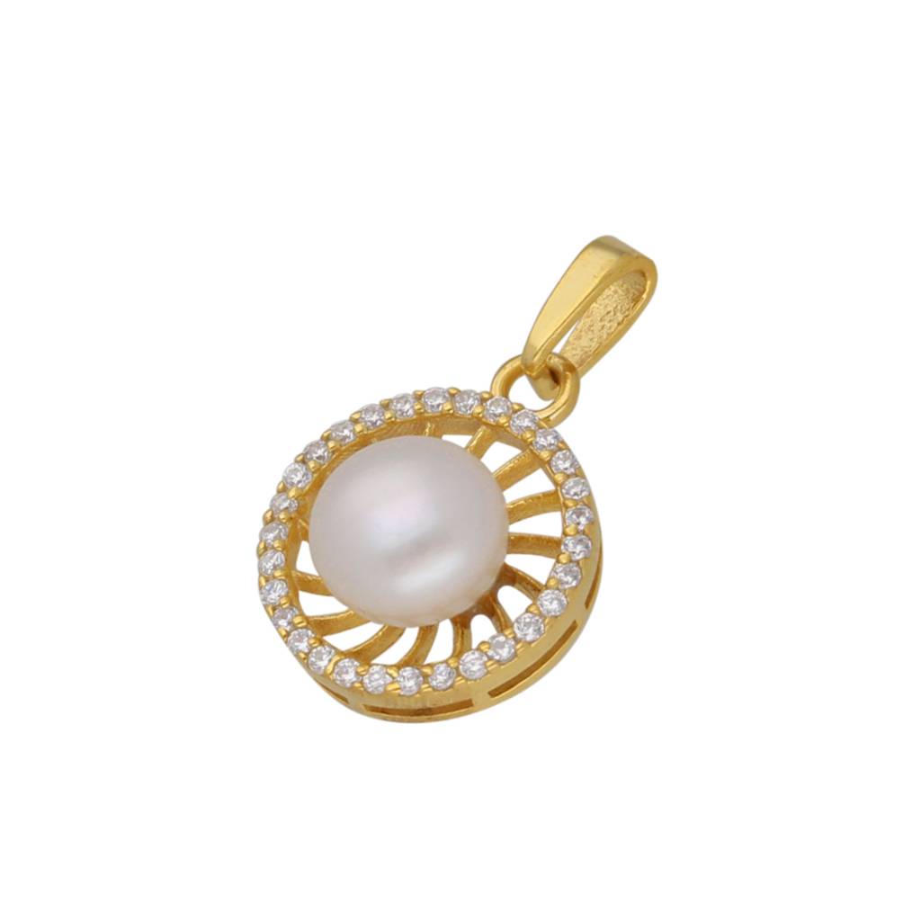 92.5 Sterling Silver Manya Designer Pearl Pendant : JPMAY-22-176