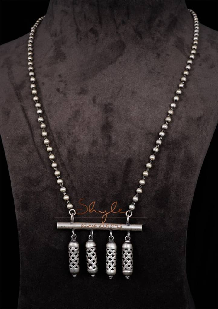 Qurbat Jharonkha Drop Ball Chain Necklace : SN1609