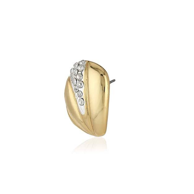 Estele Gold & Rhodium Plated Stud Earrings With Austrian Crystals For Women : 672705ER
