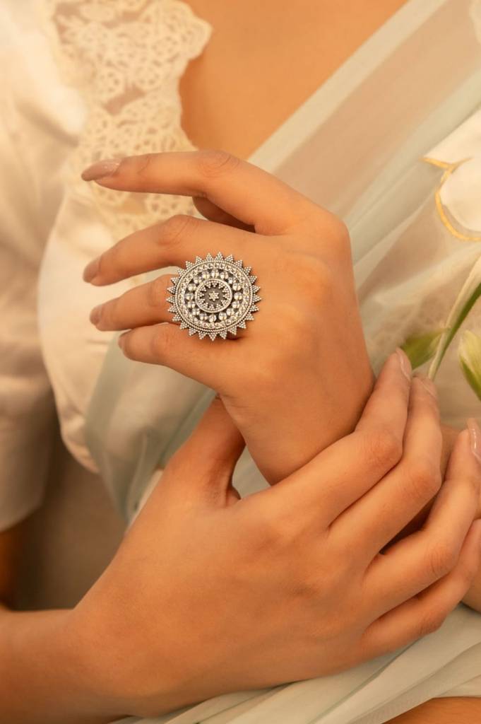 Adya Intricate Chakra Ring : SR180230