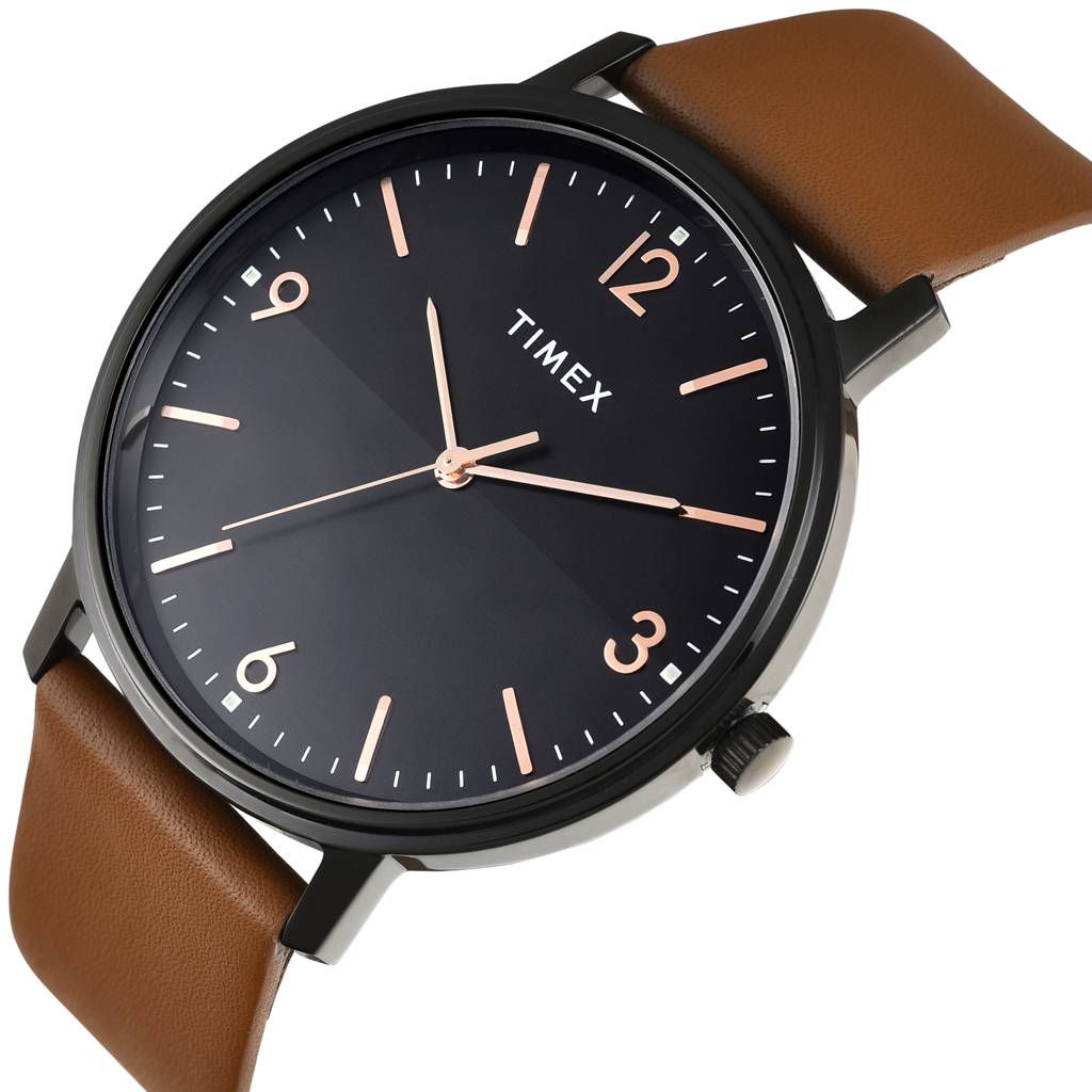 Timex Trendline Round 41Mm Black Dial Analog Men Watch - Tw0Tg8031 : TW0TG8031