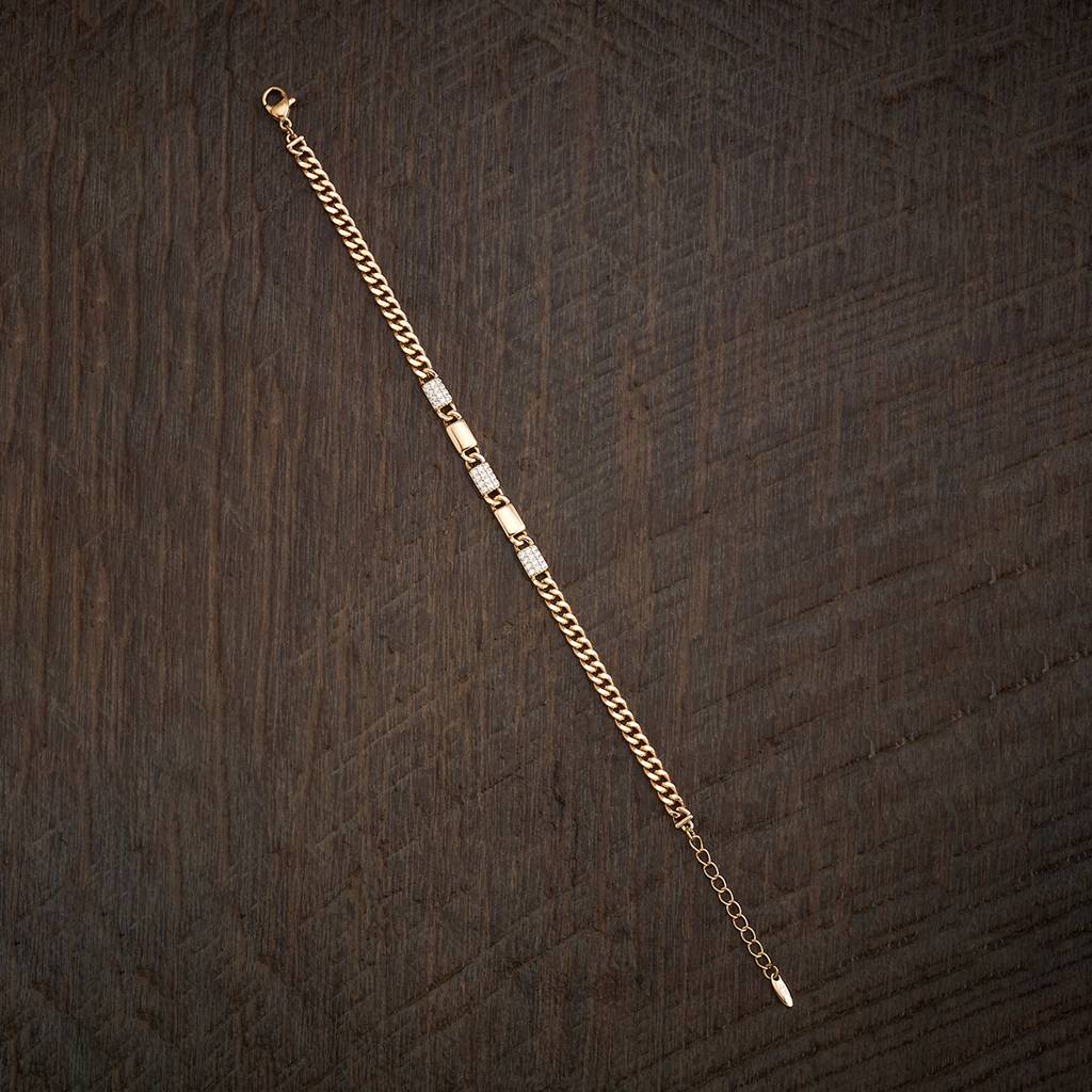 Kushal'S Fashion Jewellery White Gold-Plated Party Zircon Bracelet -183498 : 438165