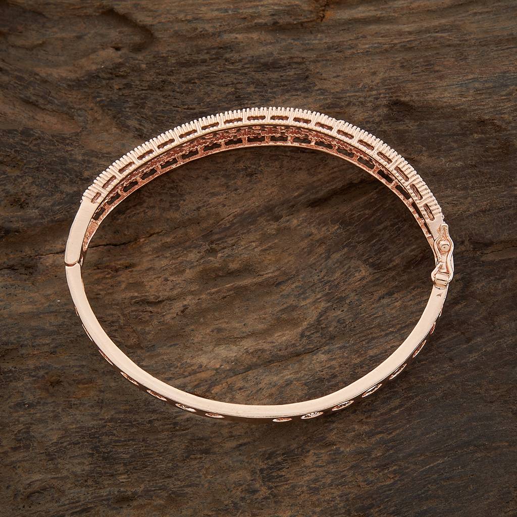 White Rose Gold-Plated Party  Zircon Kada-393490 : 393490
