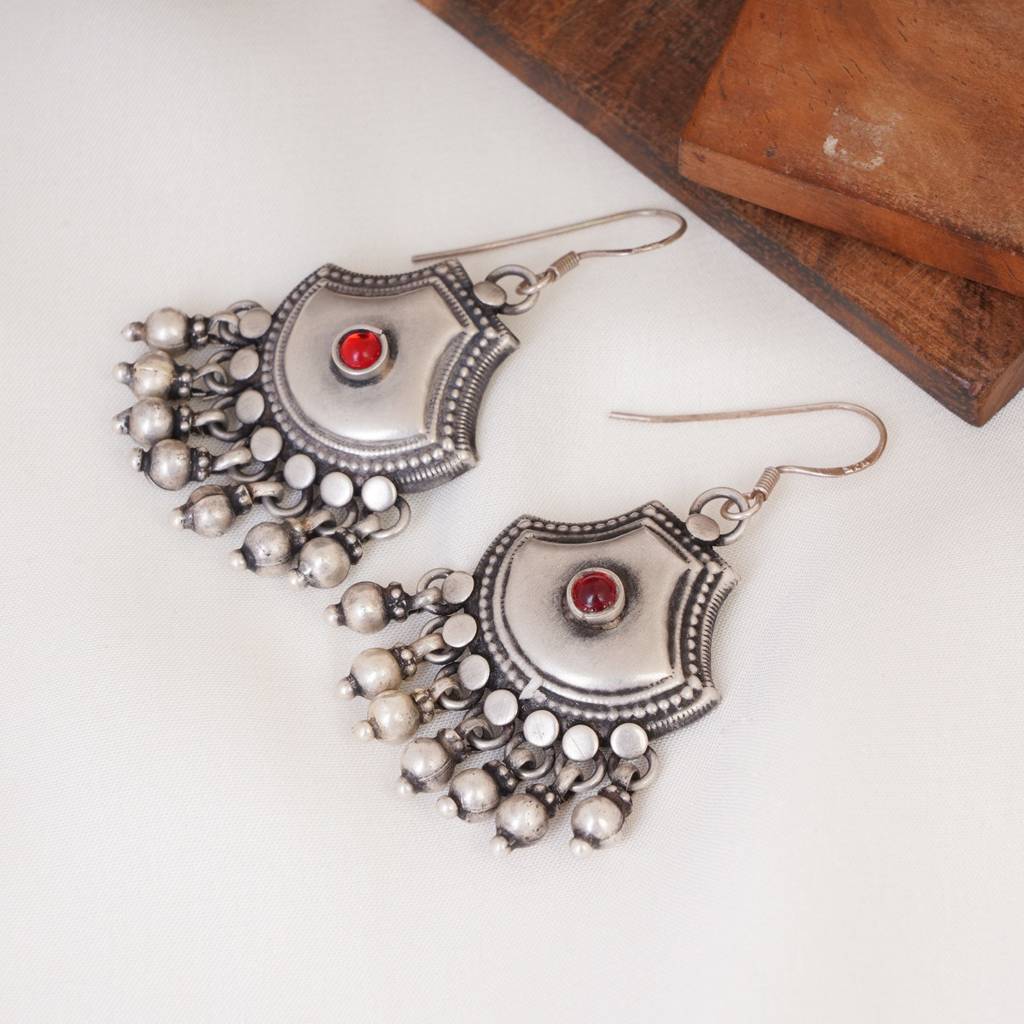 Tribal Silver Earrings : SSE474