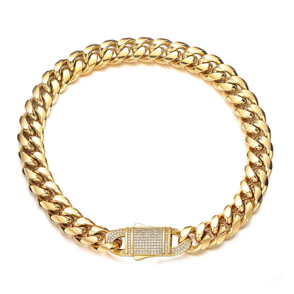 Gold Plated Stainless Steel Metal Openable Bracelet Stylish Jewellery Gift For Men & Boys : PX5SB81G