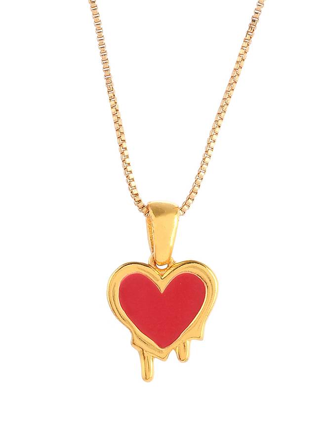 Valentine'S Day Collection Gold Plated Hearts Pendant Set : 8905124490718
