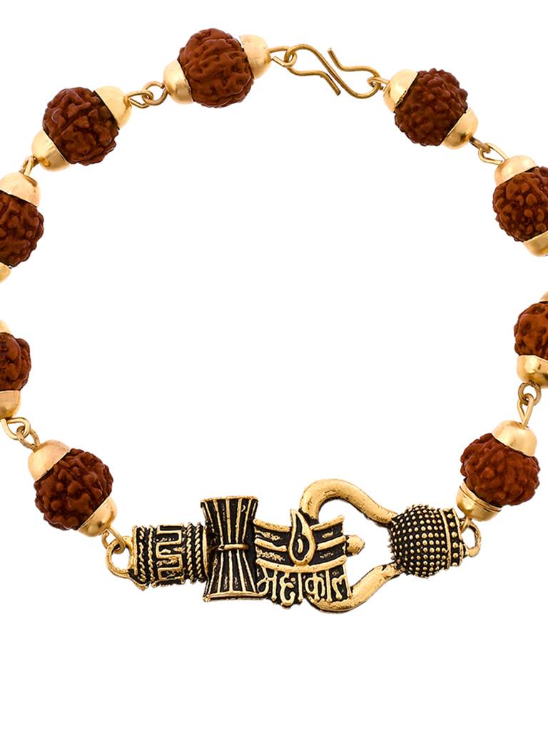 Lord Shiva Motifs Rudraksha Rakhi : 8905124505207