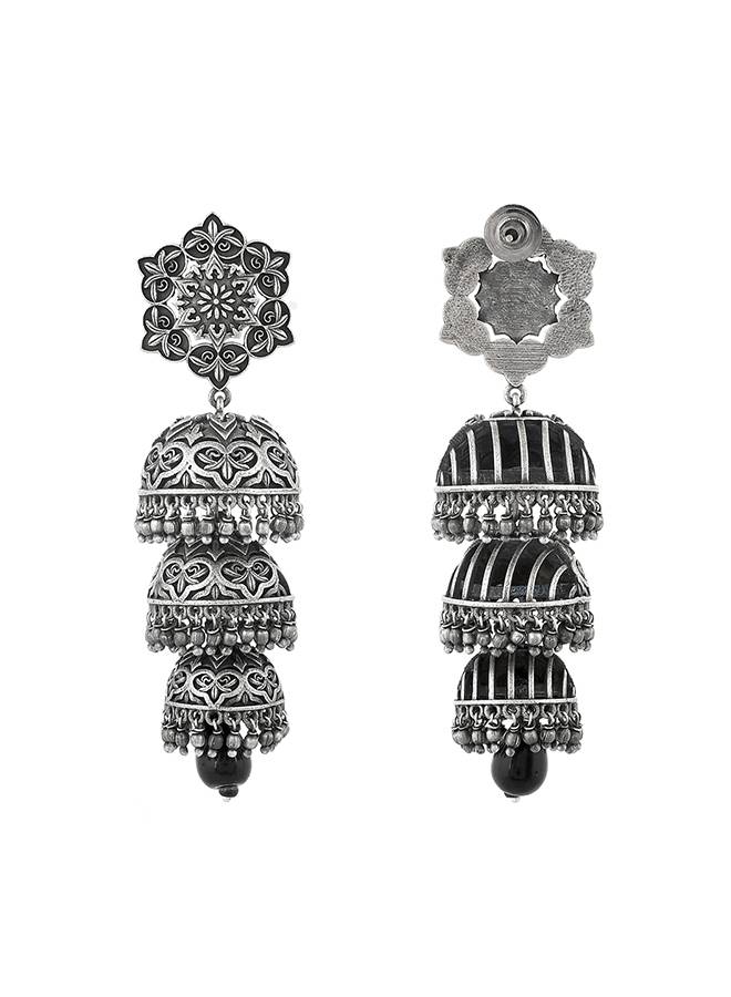 Nrityotsava Falguni 3 Layers Jhumka Earrings : 8905124511376