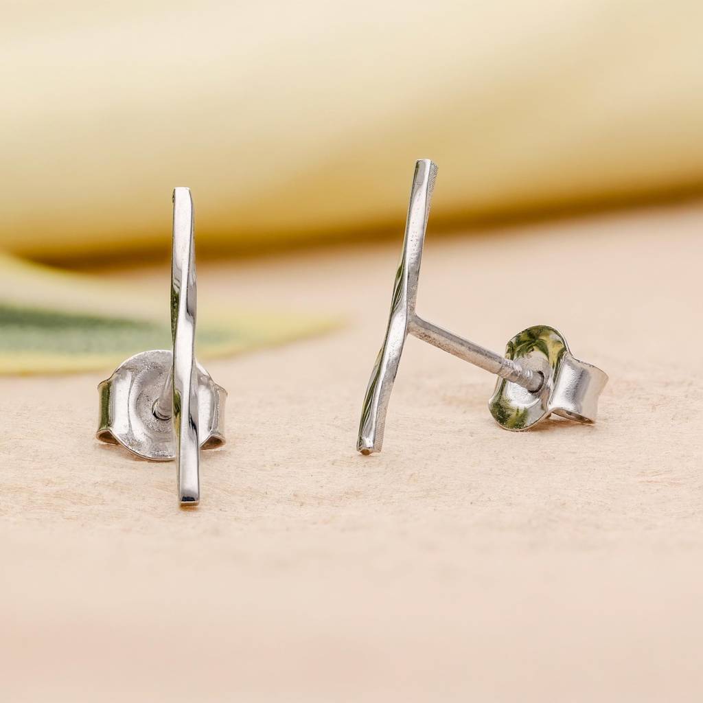925 Silver Geometric Stud Earrings | Modern Everyday Jewelry : SE_000819