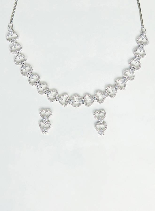 Sparkling Elegance Classic Necklace Set : 8905124445299