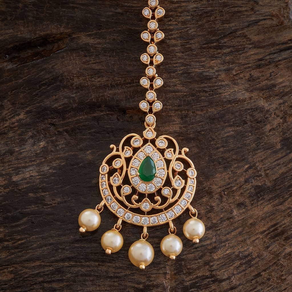 Kushal'S Fashion Jewellery Gold-Plated Party Zircon Tikka -175787 : 421412