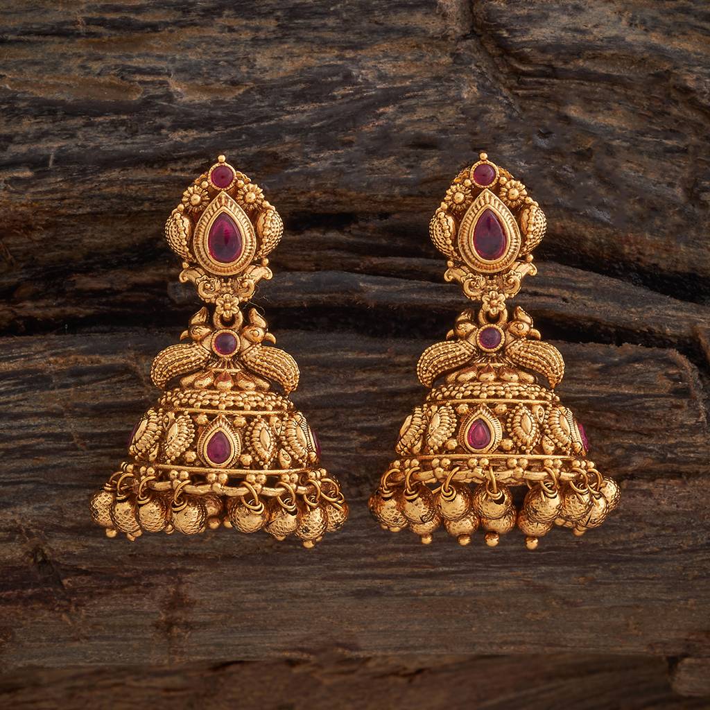 Kushal'S Fashion Jewellery Dome Shaped Jhumkas Earrings-181495 : 433691