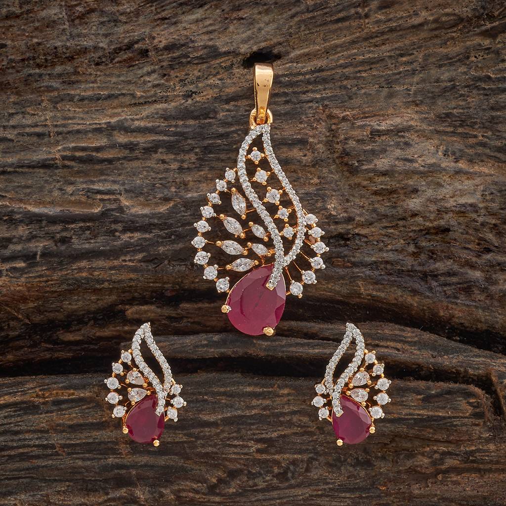 Kushal'S Fashion Jewellery Plated Party Zircon Pendant Set -181214 : 433264