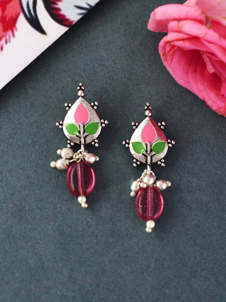 Bagh E Fiza Colourful Drop Earrings : 8907617929590