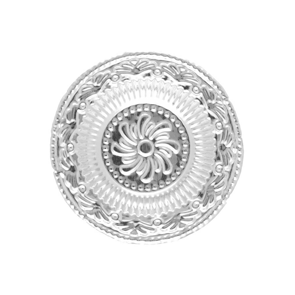 80% Purity-5 Grams Pooja Designer Silver Thali : JPAUG-25-117