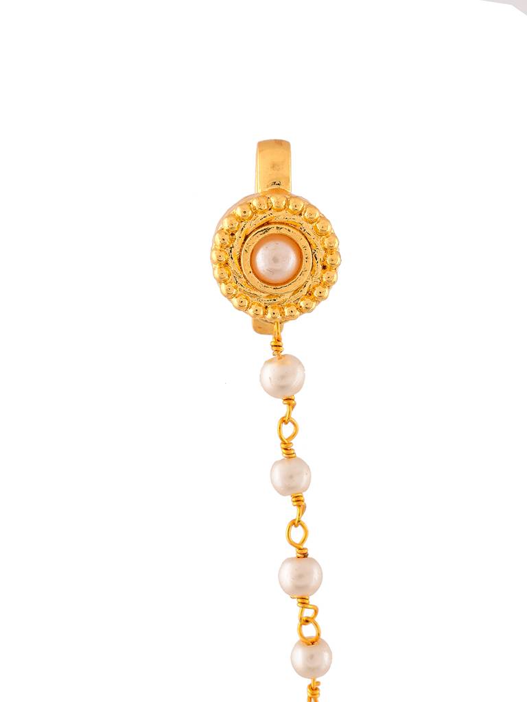 Aradhana Roshini Long Drop Jhumka With Ear Chain : 8905124510652