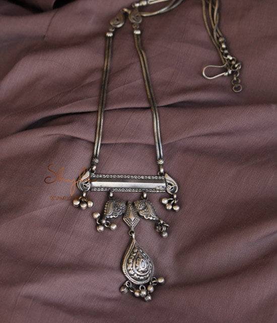 Mizoya Intricate Dual Strand Parrot Motif Necklace : SN1066-1