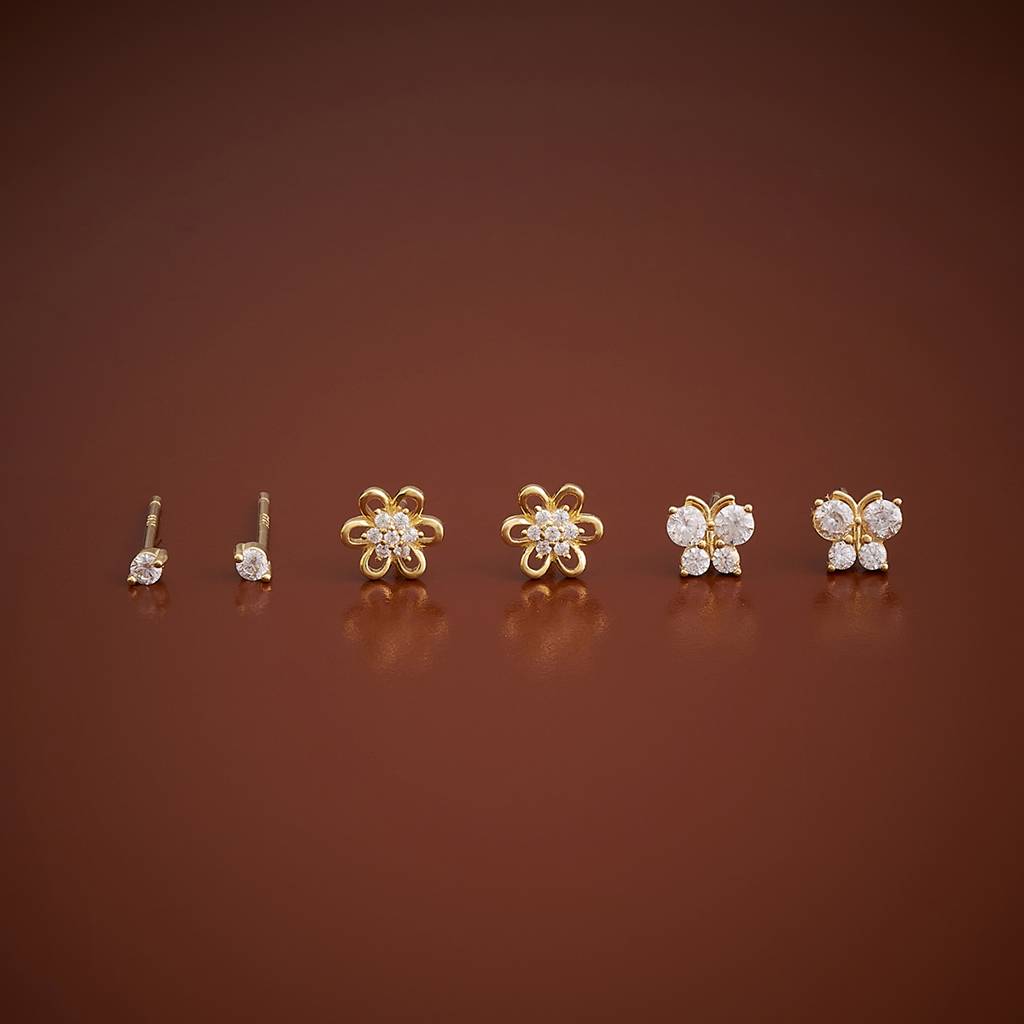 Kushal'S Fashion Jewellery  Plated Party 92.5 Sterling Silver Studs-164477 : 395374