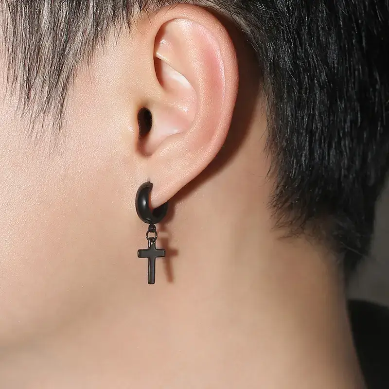 Cross Black Earrings Cross Black Earrings · Eternz