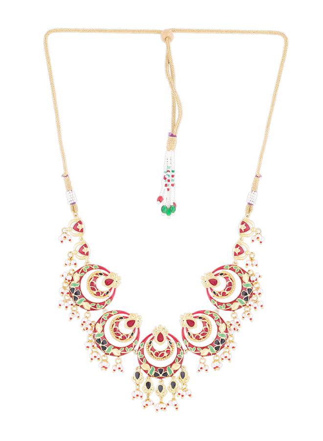 Tahira Traditional Chandbali Necklace Set : 8905124082036