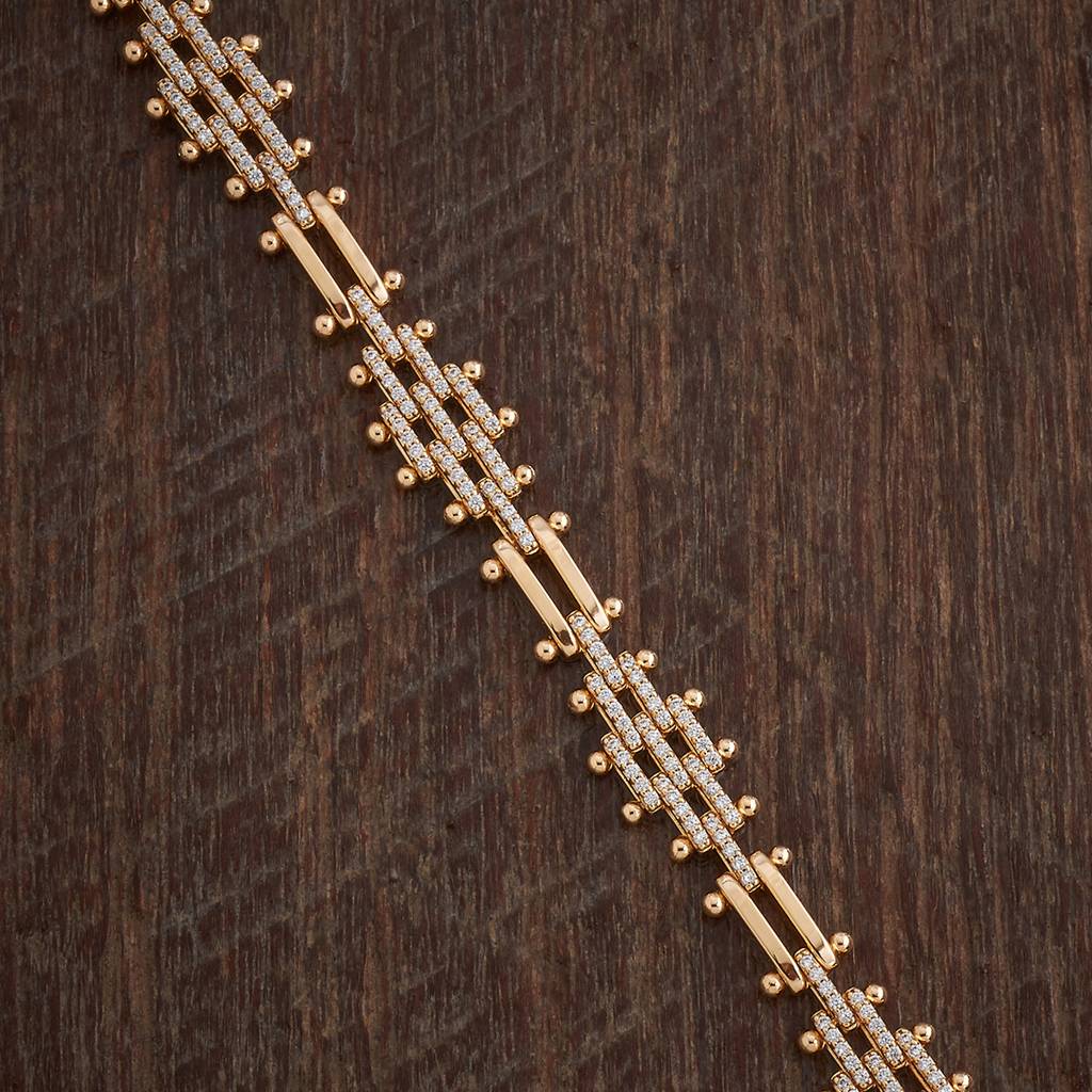 Kushal'S Fashion Jewellery White Gold-Plated Party Zircon Bracelet-185740 : 443006