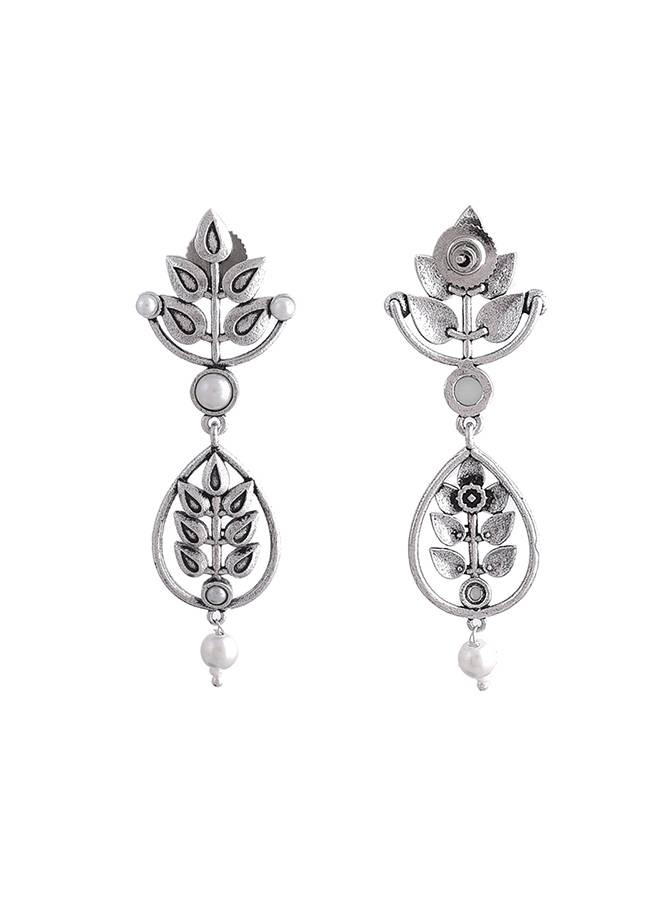 Fresh Fern Bloom Drop Earrings : 8905124508482