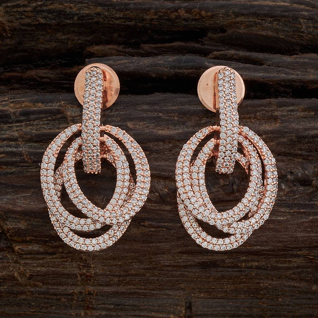 Kushal'S Fashion Jewellery Plated Party Zircon Drop Earrings-161791 : 398565