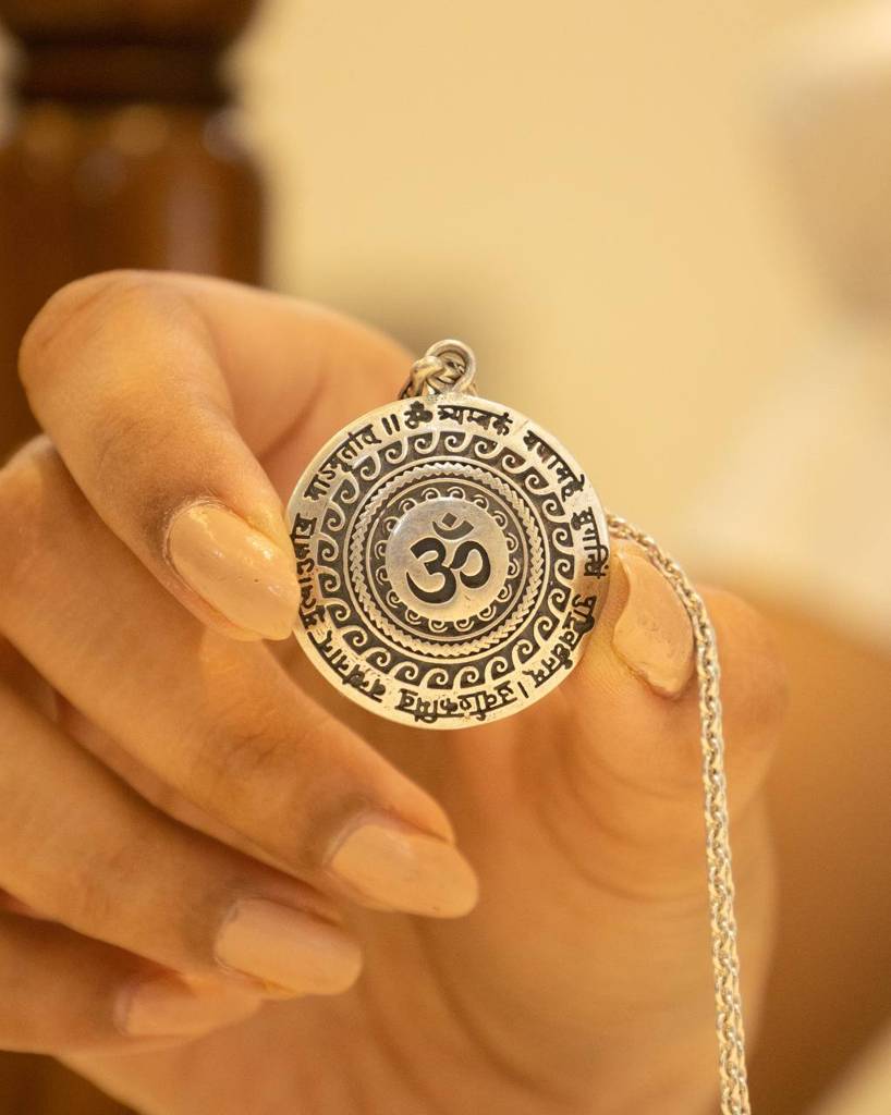 Mantra Necklace Dainty Om Necklace Maha Mrityunjaya Mantra Om Necklace Maha  Mrityunjaya Mantra Om