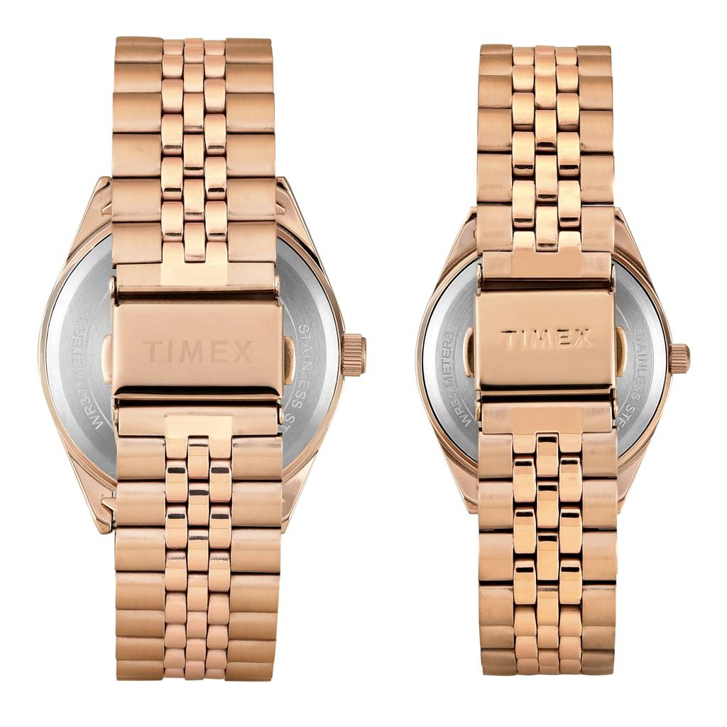 Timex Trendline Round 43Mm Analog Pair Watch - Tw00Pr345 : TW00PR346
