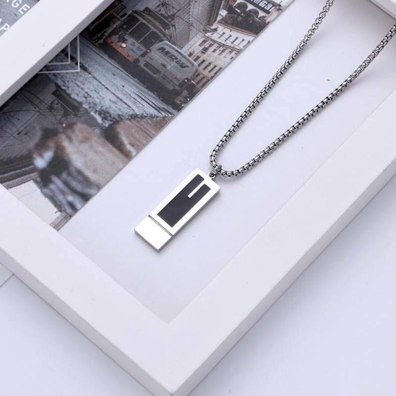 Salty Alpha Noir Black Silver Pendant : MN1S0065