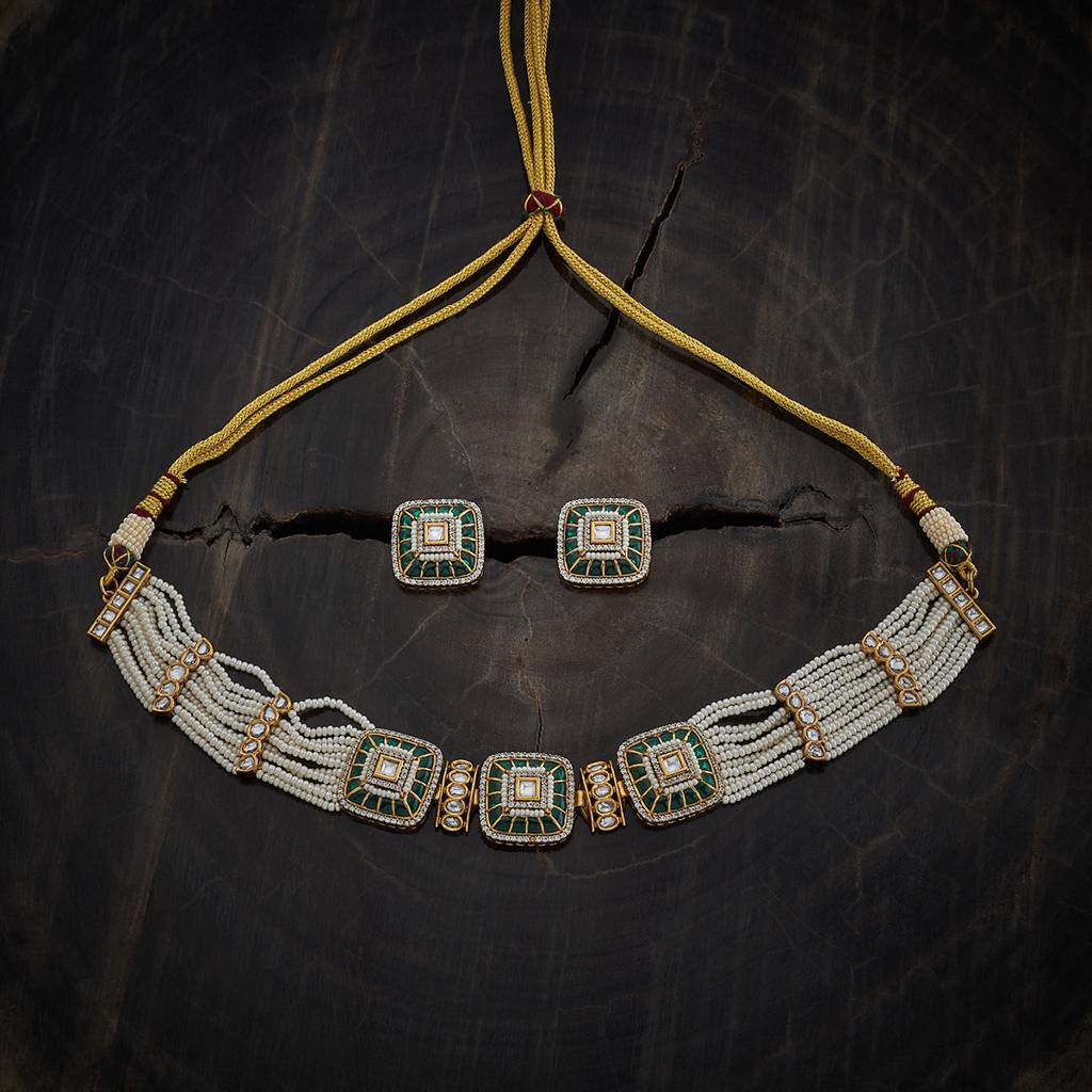 Kushal'S Fashion Jewellery Victorian-Plated Ethnic Kundan Jewellery Set -170500 : 410498