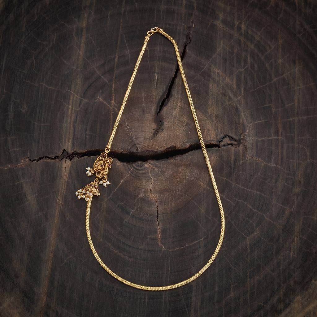 Kushal'S Fashion Jewellery Ruby Gold-Plated Ethnic Antique Necklace-176928 : 424188