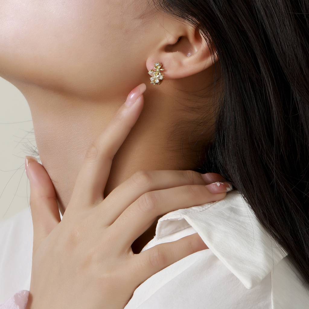 Greenery Blossom Earrings : ES14560-G