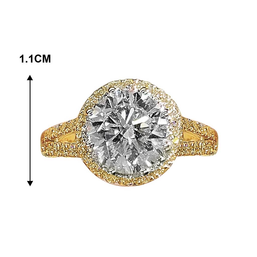 American Diamond Studded Plated Finger Ring Fashion Wear Stylish Jewellery Gift For Girls & Women-Px8R70 : PX8R70G-7