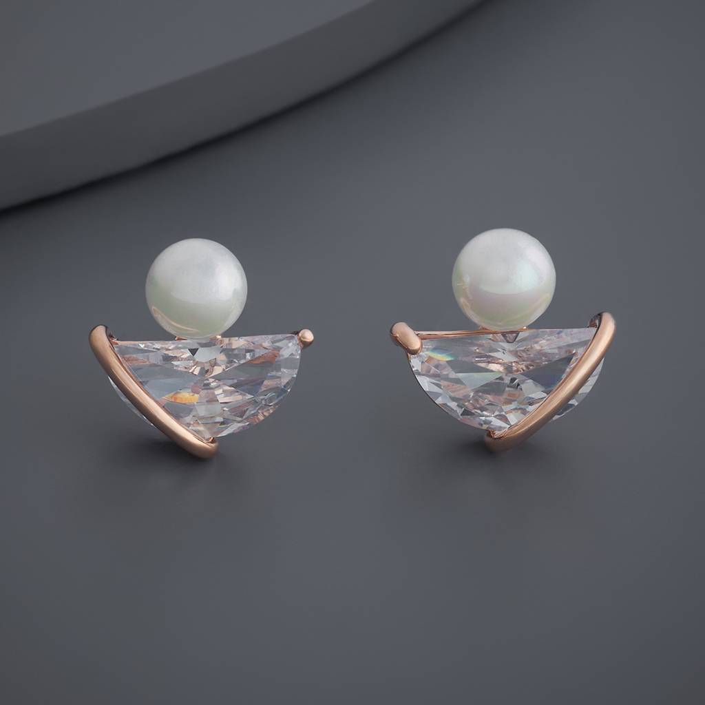 Kushal'S Fashion Jewellery Pearl Plated Party Trendy Zircon Studs-184223 : 439756