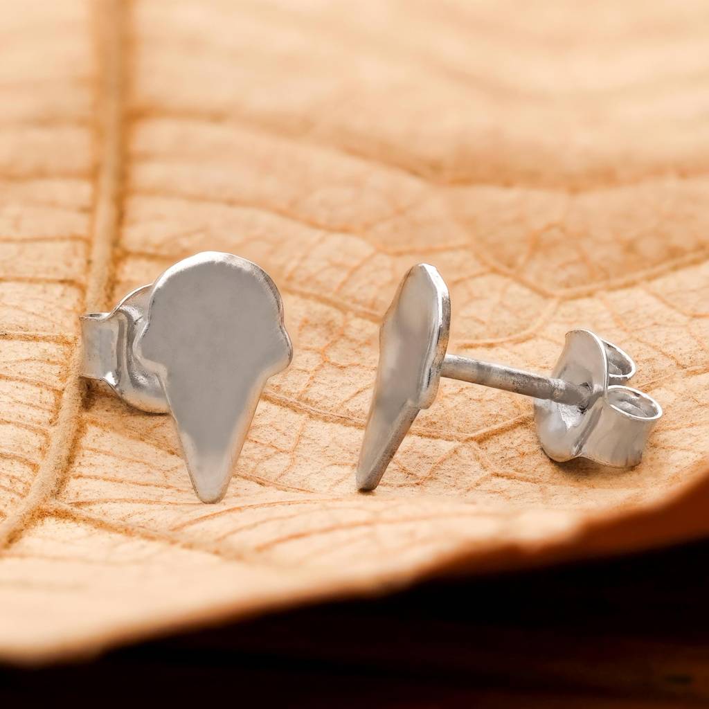 925 Silver Ice Cream Cone Stud Earrings | Cute Fun Jewelry Gift : SE_000865