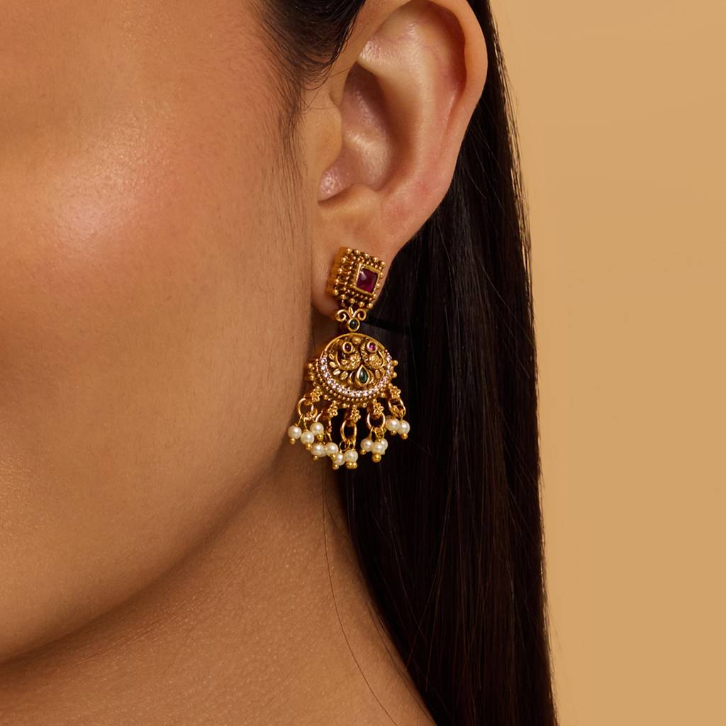 Kushal'S Fashion Jewellery Contemporary Drop Earrings-181288 : 433434