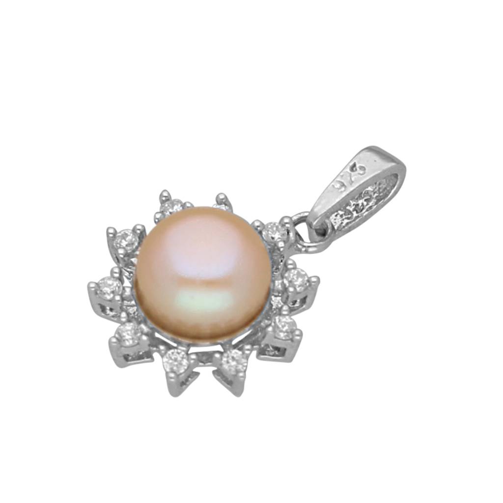 92.5 Sterling Silver Manya Simple Pearl Pendant : JPMAY-22-181