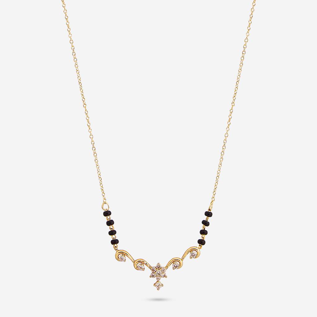 Gold-Plated  Zircon 92.5 Silver Mangalsutra -457736 : 457736