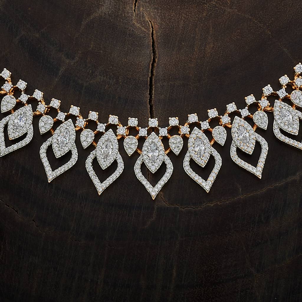 Kushal'S Fashion Jewellery Zircon Necklace -170173 : 409540