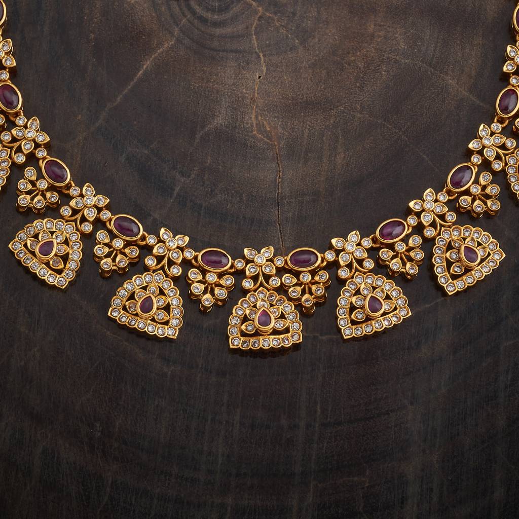 Kushal'S Fashion Jewellery Gold-Plated Ruby Antique Jewellery Set-181277 : 433420