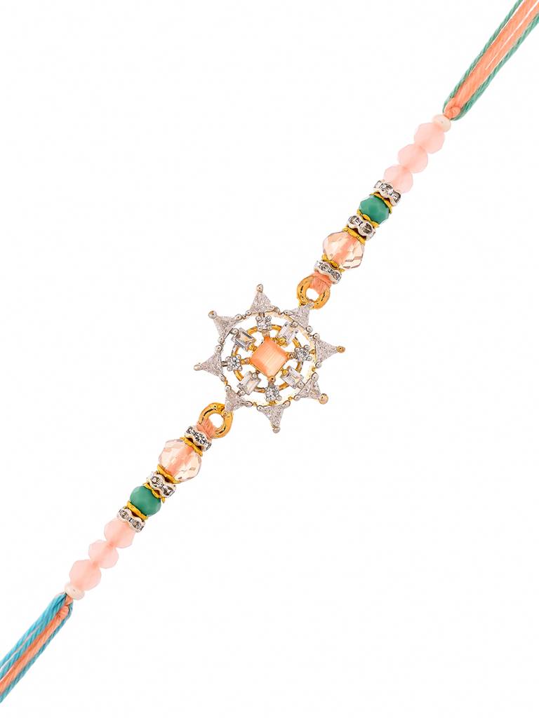Men'S Traditional Design Beaded Thread Rakhi For Brother. : 8905124524246