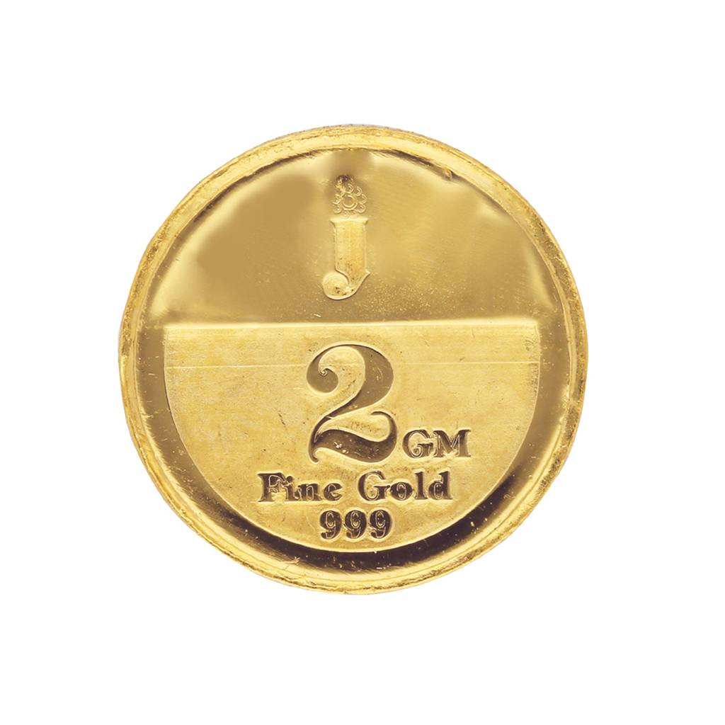 Sri Jagdamba Pearls 2 Gram 24Kt (999) Flower Gold Coin : JPAUG-17-070-24-2