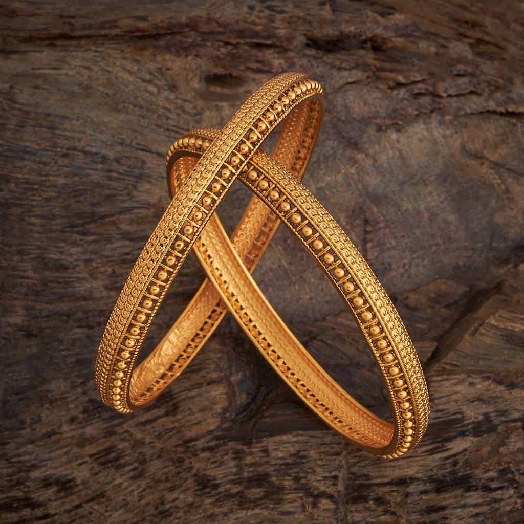 Kushal'S Fashion Jewellery Gold-Plated Ethnic Copper Antique Bangle-180902 : 432517