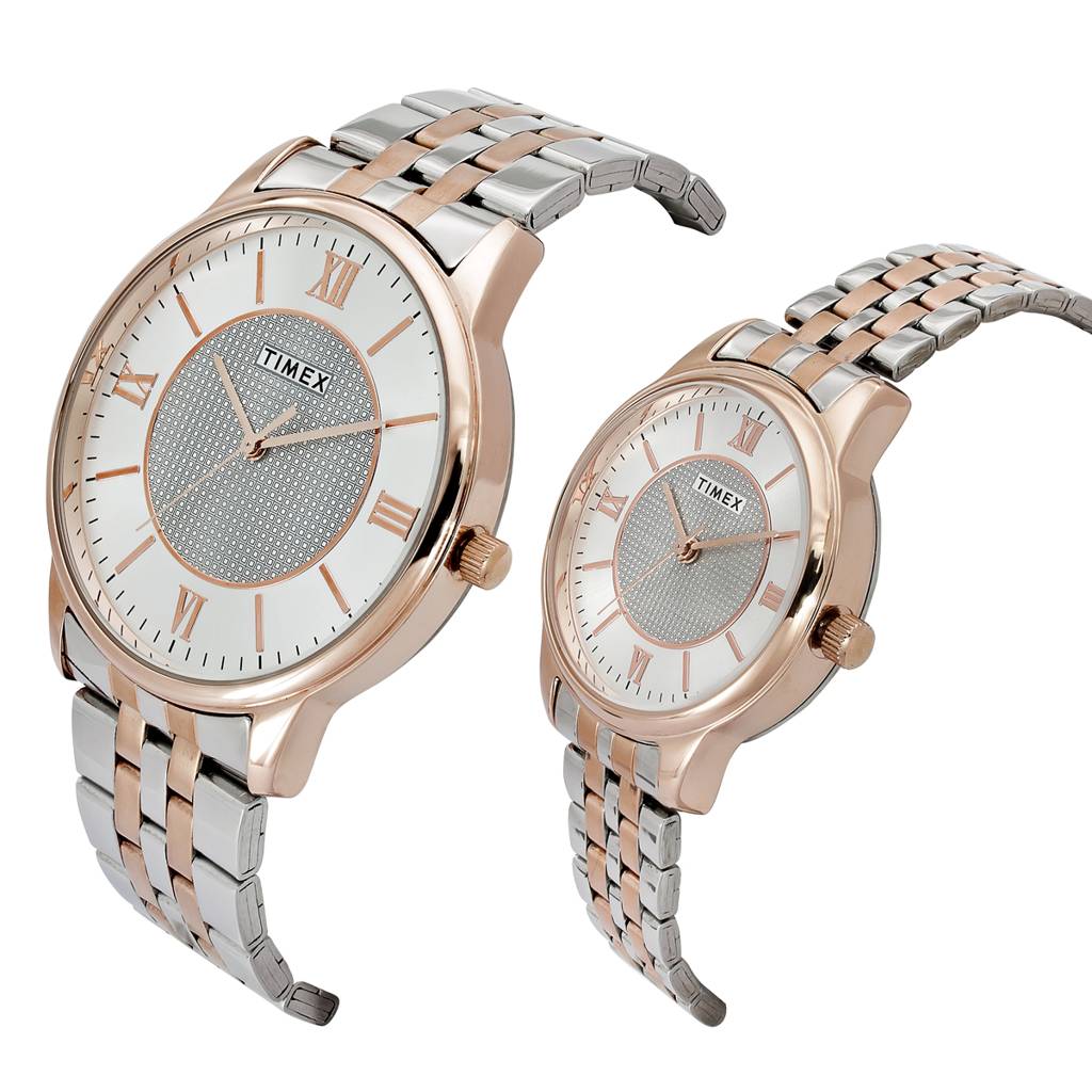 Timex Trendline Round 42Mm Analog Pair Watch - Tw00Pr331 : TW00PR334