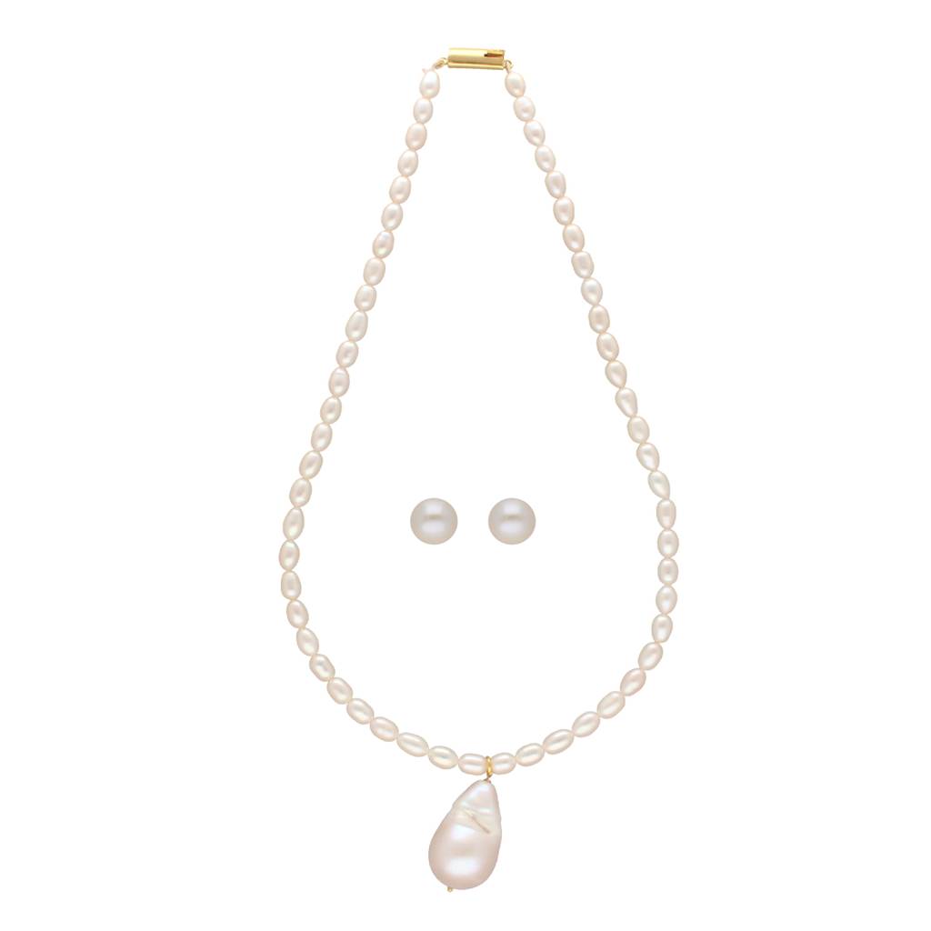 Sri Jagdamba Pearls Zora 1 Line Pearl Necklaces : JPNOV-23-072