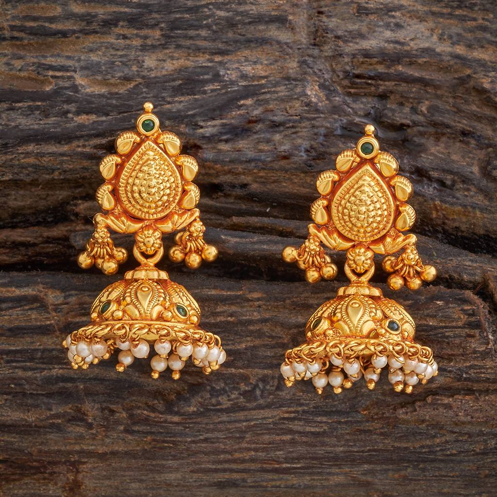 Kushal'S Fashion Jewellery Dome Shaped Jhumkas Earrings-174354 : 418206